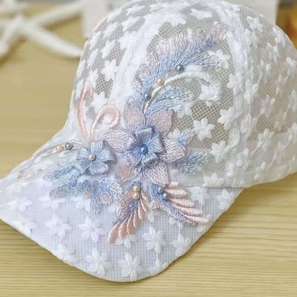 Womans lace breathable baseball hat